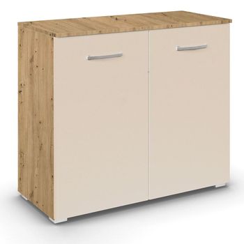Aditio 2 Door Cupboard Artisan Oak and Champagne