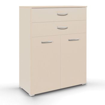 Aditio 2 Door with 2 Top Drawer Cupboard Champagne