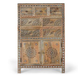 Savona Painted Mango Wood 2 Door Hall Cabinet