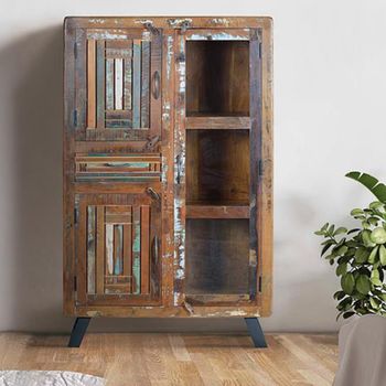 Texas Recycled Wood 3 Door Hall Cabinet