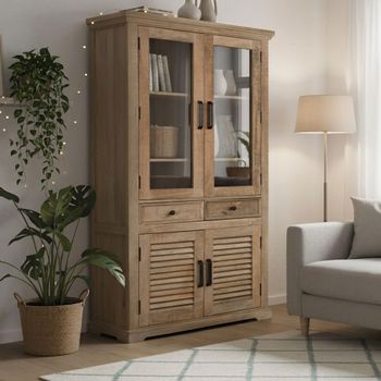Venice Mango Wood 2 Door 2 Drawer Hall Cabinet