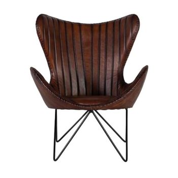 Durango Chair Brown Leather Butterfly