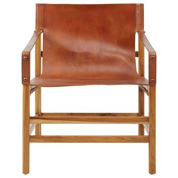Kendari Brown Leather Armchair