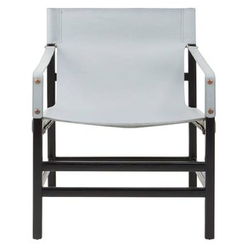 Kendari Grey Leather Armchair