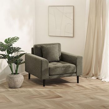 Lido Olive Green Fabric Lounge Armchair