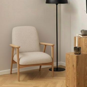 Auckland Beige Fabric Lounge Chair
