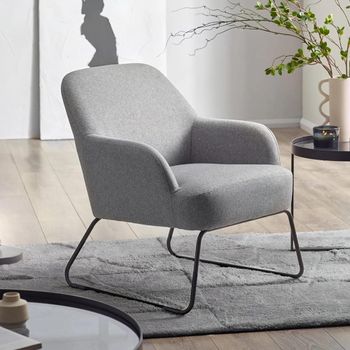 Davos Accent Chair Living Room Grey Fabric