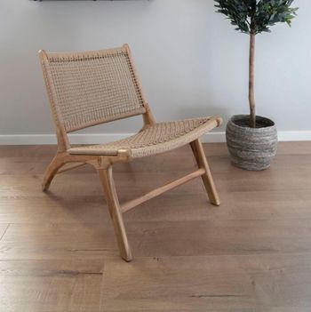 Derby Chair Natural Teak, Polyethylene Rattan