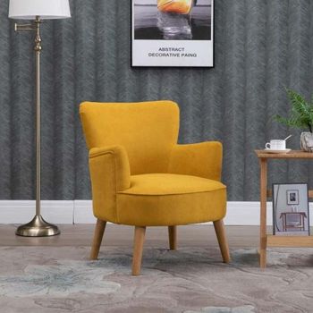 Keira Accent Ochre Fabric Armchair