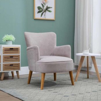 Keira Accent Pearl Grey Fabric Armchair