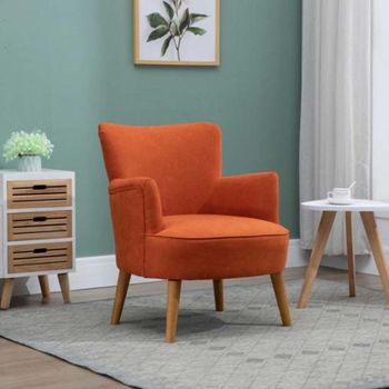 Keira Accent Sunburnt Orange Fabric Armchair