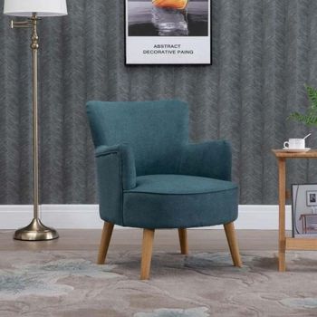 Keira Accent Teal Fabric Armchair