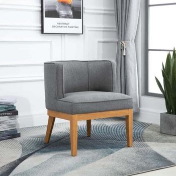 Lucille Accent Dark Grey Fabric Armchair