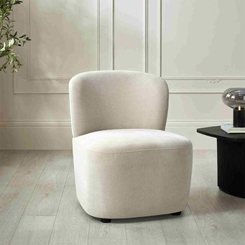 Lunetta Beige Chenille Fabric Accent Chair
