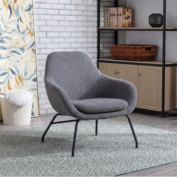 Moby Grey Fabric Accent Chair