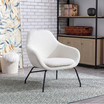 Moby Ivory Fabric Accent Chair