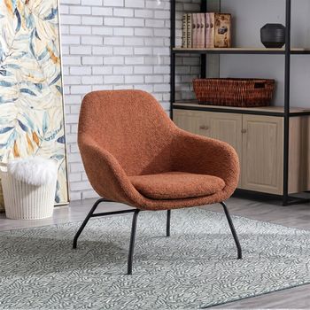 Moby Orange Fabric Accent Chair