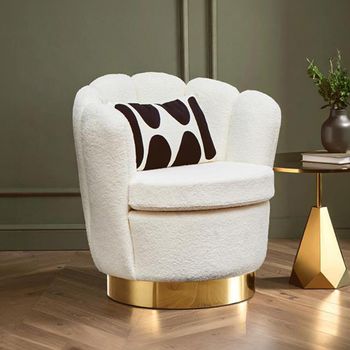 Biarritz Off White Fabric Accent Chair
