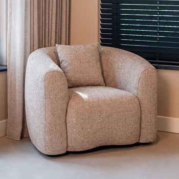 Luxandra Sand Fabric Lounge Chair