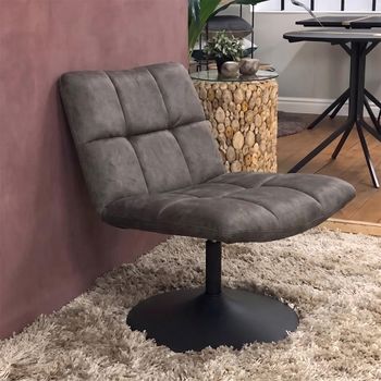 Yerevan Grey Fabric Swivel Chair