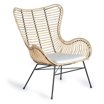 2 x Edinboro Natural Rattan Armchair