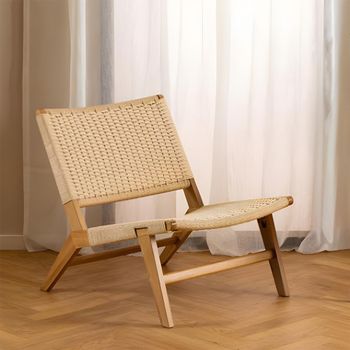 Carson Oak Lounge Chair