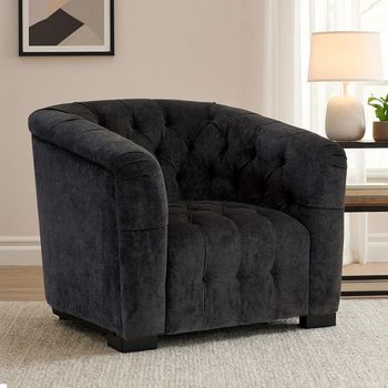 Fenton Black Fabric Sofa Armchair