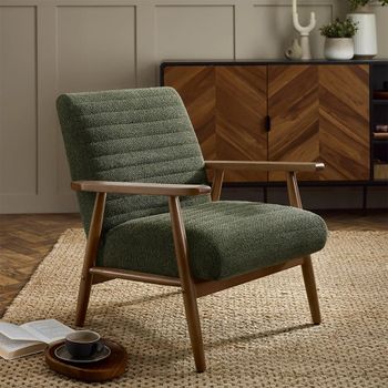 Ivy Olive Fabric Armchair