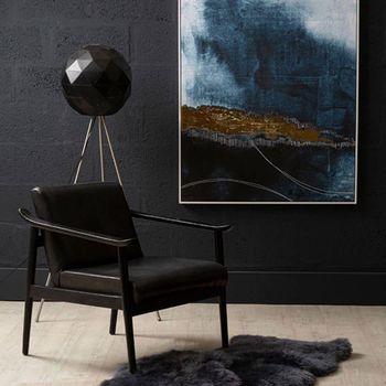Kendari Black Leather Lounge Chair
