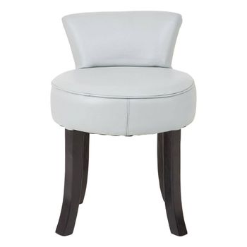 Kendari Grey Leather with Round Back Lounge Chair