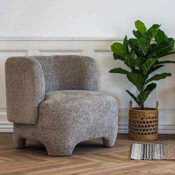 Nazare Grey Fabric Lounge Chair