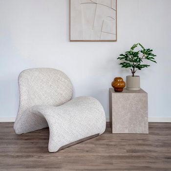 Sofia Grey Fabric Lounge Chair