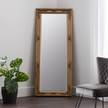 Palais Tall Leaner Gold Rectangular Mirror
