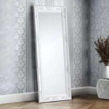 Palais Tall Leaner White Rectangular Mirror