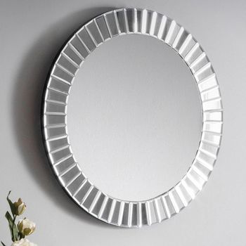 Sonata Silver Round Wall Mirror
