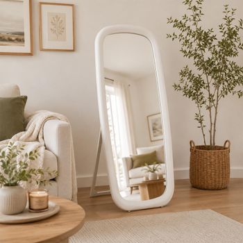 Cheval White Painted Wood Mirror - 80cm x 180cm