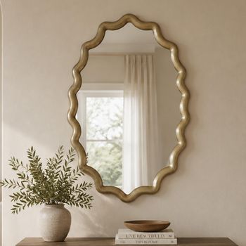 Morgan Champagne Gold Oval Wall Mirror - 80cm x 120cm