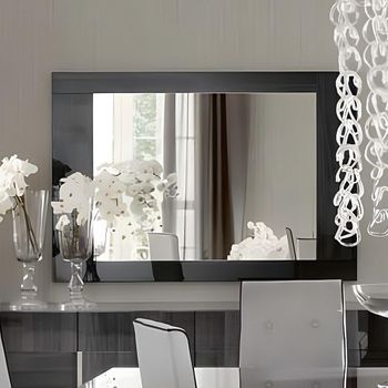 Montecarlo Italian Grey Koto High Gloss Large Wall Mirror