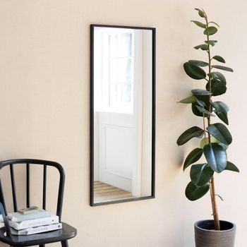 Avening Black Rectangular Wall Mirror - 50cm x 120cm