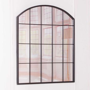 Window Black Metal Mirror - 76cm x 91cm