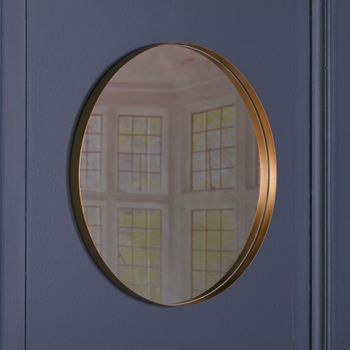 Gold Round Wall Mirror - 80cm x 80cm