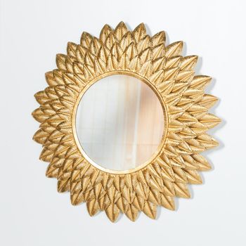 Sunflower Gold Round Wall Mirror - 48cm x 48cm