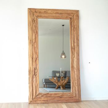 Granada Antique Teak Wood Mirror - 101cm x 180cm
