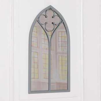 Elberon Grey Arch Wall Mirror - 48.5cm x 90cm
