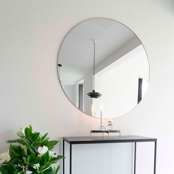 Jersey Brass Round Wall Mirror - 100cm x 100cm