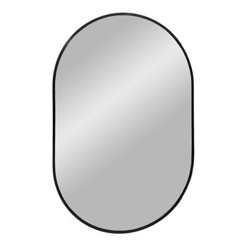 Madrid Black Oval Wall Mirror - 50cm x 80cm