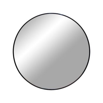 Madrid Black Round Wall Mirror - 60cm x 60cm
