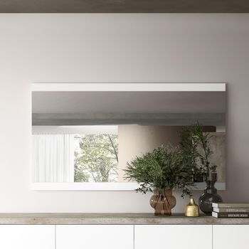 Modern Treviso White Wall Mirror