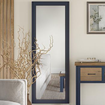 Splash Blue Rectangular Wall Mirror - 50cm x 150cm