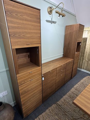 Walnut Display Cabinet and Sideboard Set - SM932/SM914 - EX Display